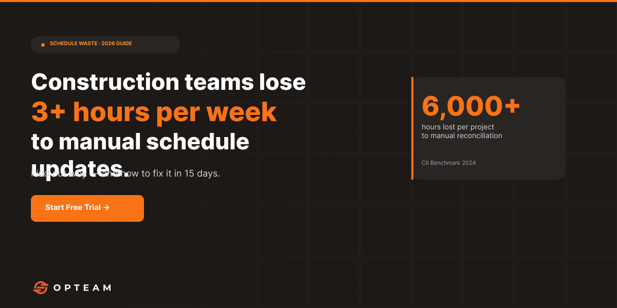 Construction project scheduling software — eliminating manual schedule waste with real-time WBS and field integration